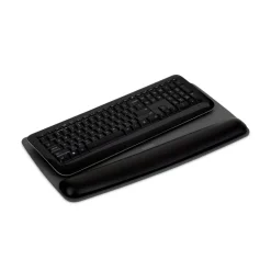 3M 19.6 in. x 10.6 in. Antimicrobial Gel Keyboard Wrist Rest Platform - Black/Gray/Silver