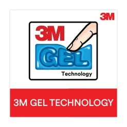 3M 25.5 in. x 10.6 in. Antimicrobial Gel Mouse Pad/Keyboard Wrist Rest Platform - Black/Silver