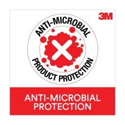 3M 25.5 in. x 10.6 in. Antimicrobial Gel Mouse Pad/Keyboard Wrist Rest Platform - Black/Silver