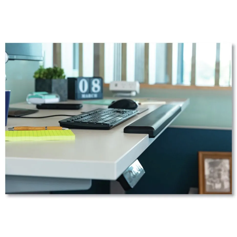 3M 30.13 in. x 3.25 in. Gel Wrist Rest for Standing Desks - Black