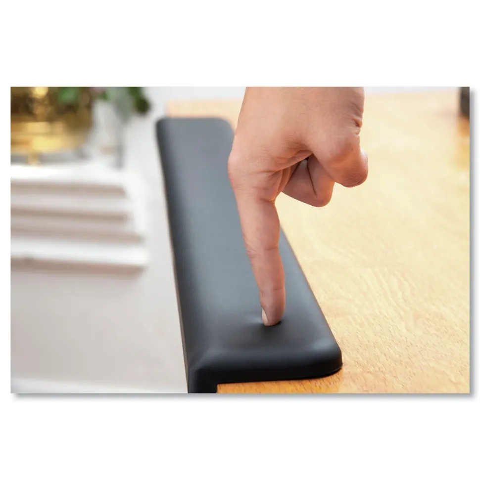 3M 30.13 in. x 3.25 in. Gel Wrist Rest for Standing Desks - Black