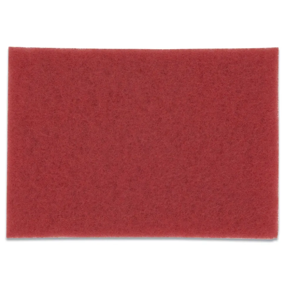 3M 20 in. x 14 in. Low-Speed Buffer Floor Pads 5100 - Red (10/Carton)