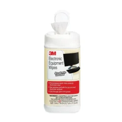 3M 5.5 in. x 6.75 in. 1-Ply Electronic Equipment Cleaning Wipes - Unscented, White
