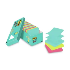 3M 3 in. x 3 in. Pop-up Note Refill Cabinet Pack - Supernova Neons Collection Colors (18 Pads/Pack)