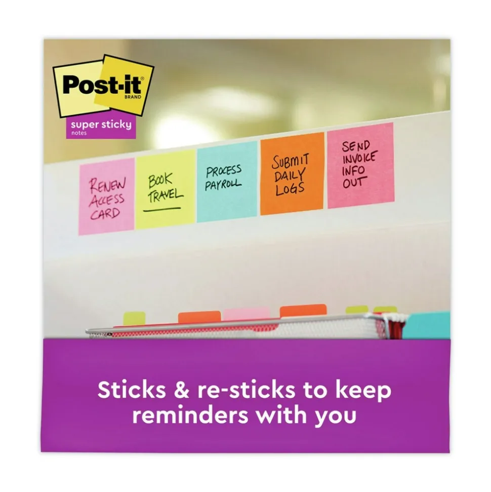 3M 3 in. x 3 in. Pop-up Note Refill Cabinet Pack - Supernova Neons Collection Colors (18 Pads/Pack)