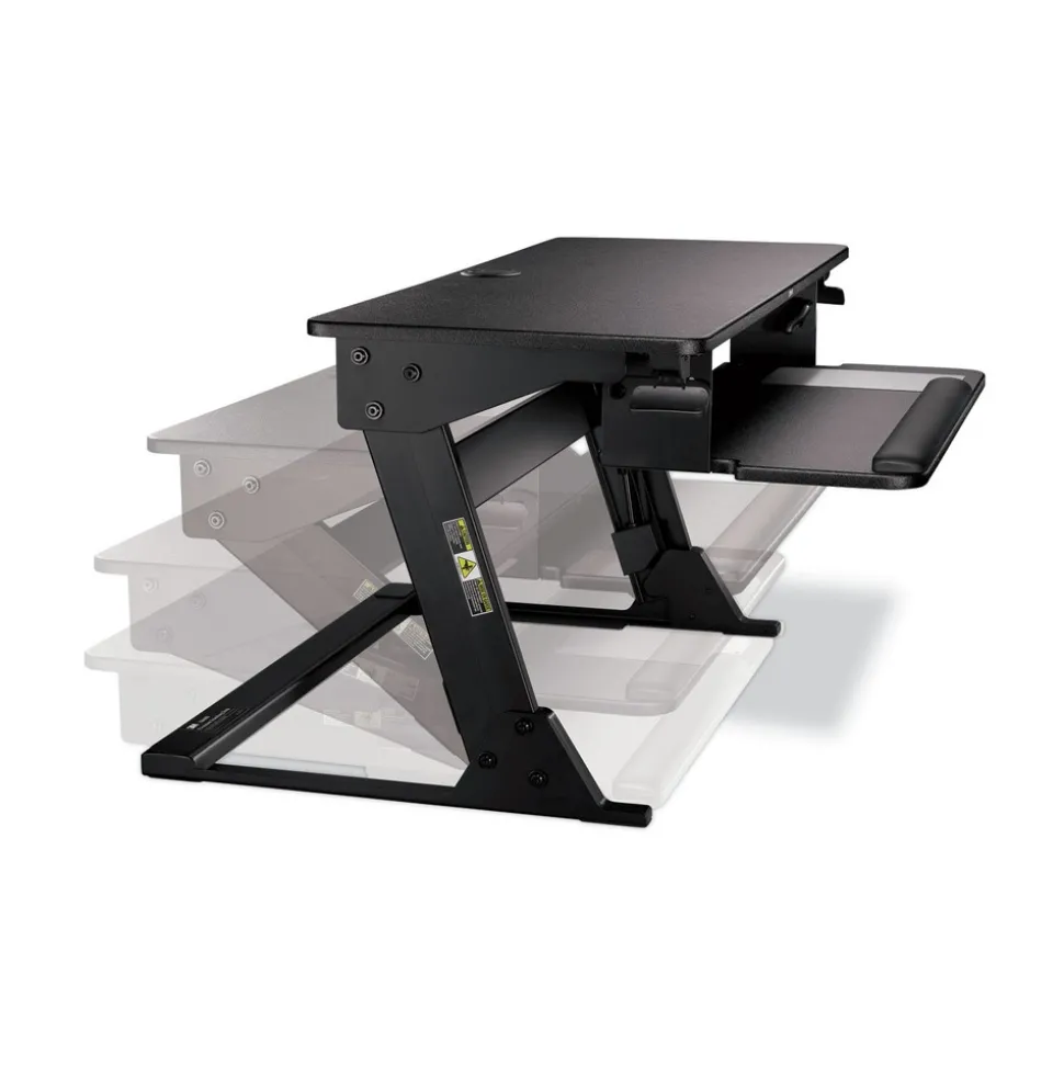 3M 35.4 in. x 22.2 in. x 6.2 in. to 20 in. Precision Standing Desk - Black
