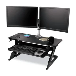 3M 35.4 in. x 22.2 in. x 6.2 in. to 20 in. Precision Standing Desk - Black