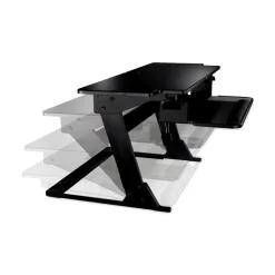3M 42 in. x 23.2 in. x 6.2 in. to 20 in. Precision Standing Desk - Black