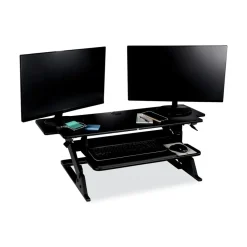 3M 42 in. x 23.2 in. x 6.2 in. to 20 in. Precision Standing Desk - Black