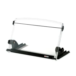 3M 150 Sheet Capacity In-Line Adjustable Desktop Copyholder - Plastic (Black/Clear)