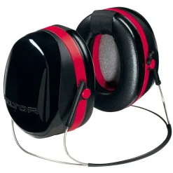 3M E-A-R Peltor OPTIME 105 Behind-The-Head 29 dB NRR Earmuffs - Red/Black