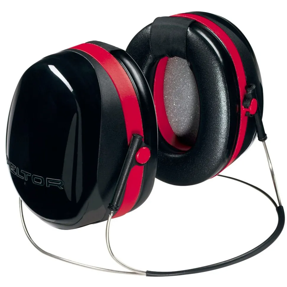3M E-A-R Peltor OPTIME 105 Behind-The-Head 29 dB NRR Earmuffs - Red/Black