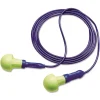 3M E-A-R Push-Ins 28 dB NRR Corded Reusable Earplugs - Blue/Yellow (100/Box)