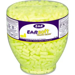 3M E-A-Rsoft Cordless Neon Tapered Earplug Refill - Yellow (500/Box)