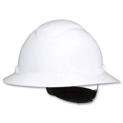3M H-800 SecureFit H-Series 4 Point Pressure Diffusion Ratchet Suspension Hard Hats with UV Indicator - White