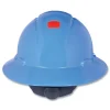 3M H-800 SecureFit H-Series 4-Point Pressure Diffusion Ratchet Suspension Hard Hats with UV Indicator - Blue