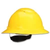 3M H-800 SecureFit H-Series 4-Point Pressure Diffusion Ratchet Suspension Vented Hat with UV Indicator - Yellow
