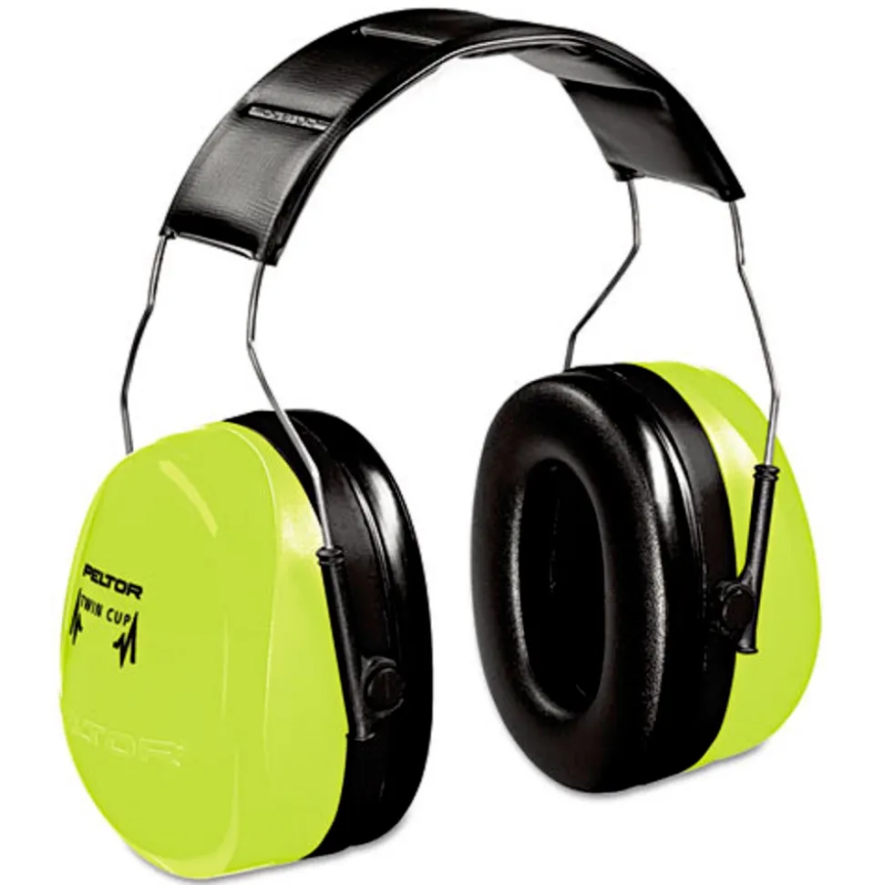 3M Peltor Optime 30 dB NRR 105 Hi-Viz Earmuffs - Hi-Viz Green