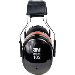 3M Peltor Optime 105 High Performance 30 dB NRR Ear Muffs - Black/Red