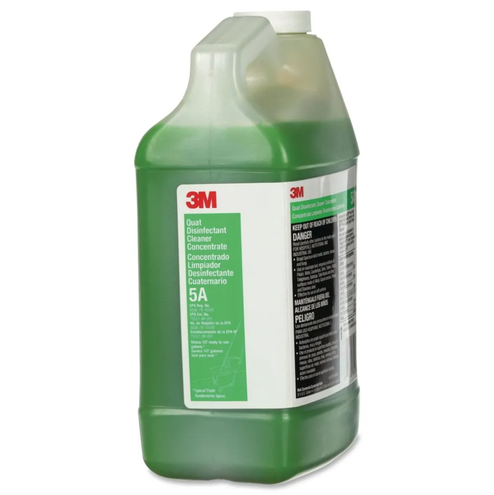 3M Quat Disinfectant Cleaner Concentrate Pleasant Scent 0.5 Gal Bottle 4/carton