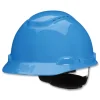 3M SecureFit H-Series 4-Point Pressure Diffusion Ratchet Suspension H-700 Vented Cap with UV Indicator Hard Hats - Blue