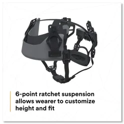 3M SecureFit X5000 Series 6-Point Pressure Diffusion Ratchet Suspension Safety Helmet - White