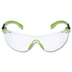 3M Solus 1000-Series Safety Glasses - Black/Green Plastic Frame Clear Polycarbonate Lens