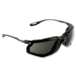 3M Virtua CCS Protective Eyewear with Foam Gasket - Black/Gray Plastic Frame Gray Polycarbonate Lens