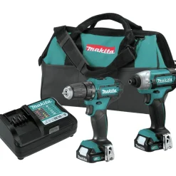 Makita CXT 12V Max Lithium-Ion Cordless Drill Driver and Impact Driver Combo Kit (1.5 Ah)