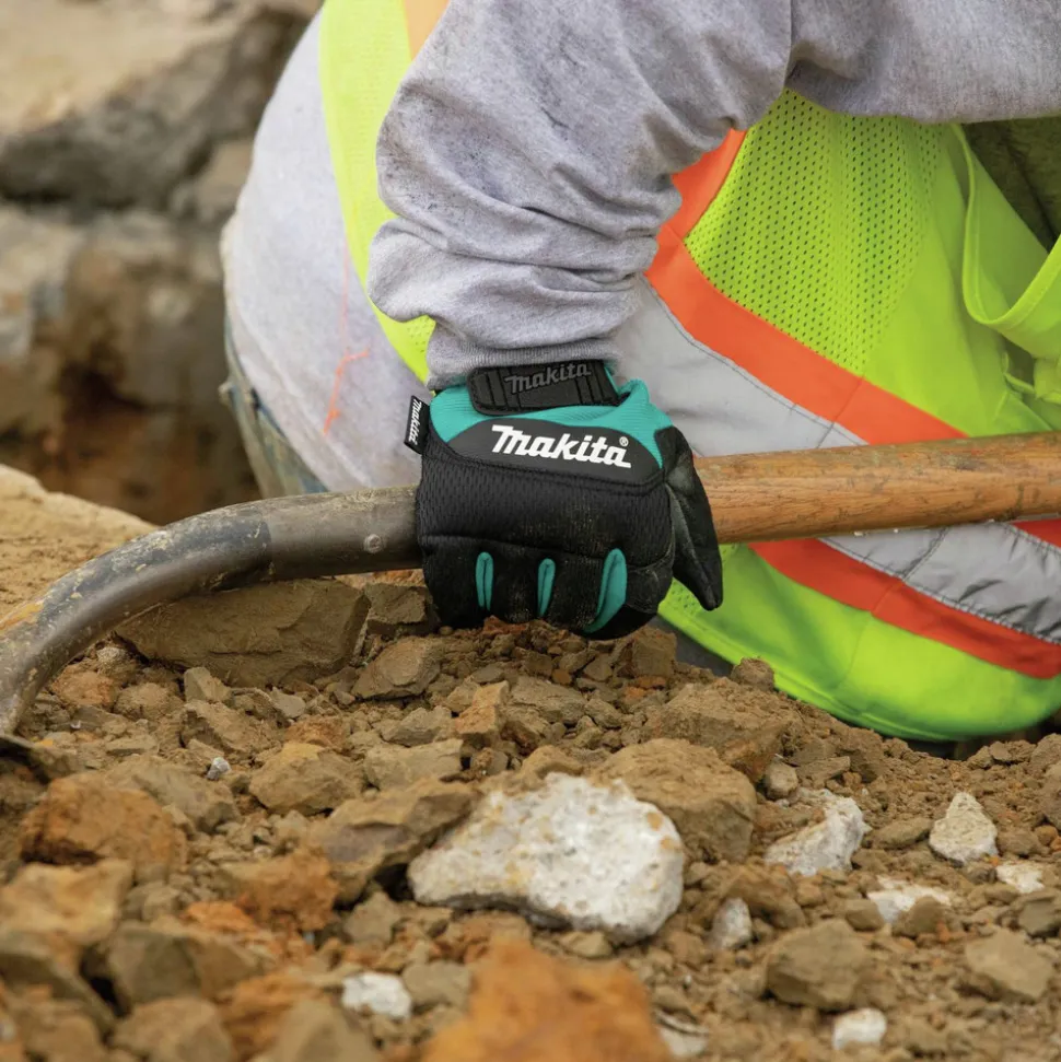 Makita Genuine Leather-Palm Performance Gloves - Medium