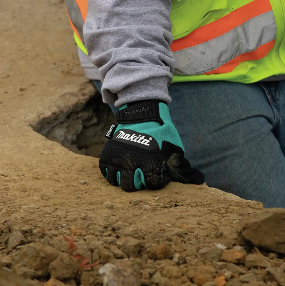 Makita Genuine Leather-Palm Performance Gloves - Medium