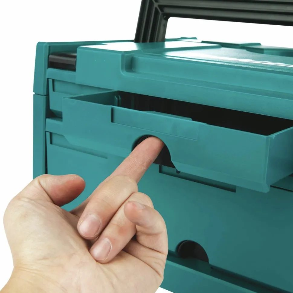 Makita MAKPAC 8-1/2 in. x 15-1/2 in. x 11-5/8 in. 4 Drawer Interlocking Case