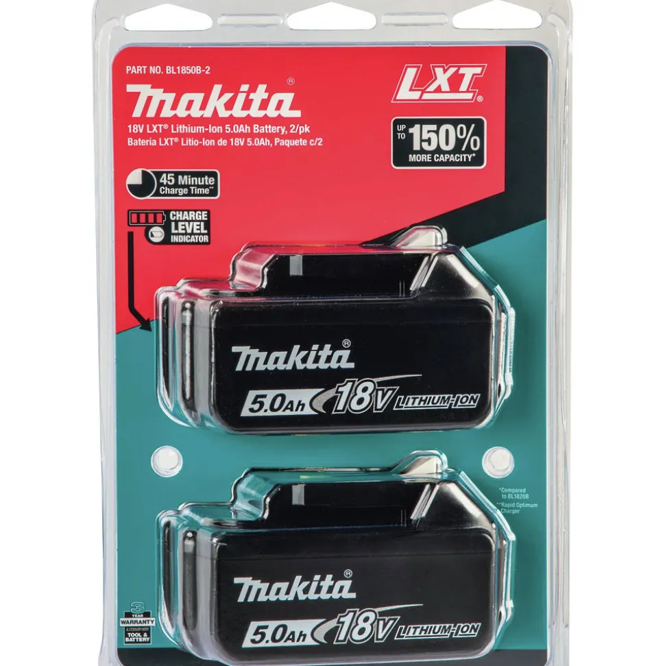 Makita 2-Piece 18V LXT Lithium-Ion Batteries (5 Ah)