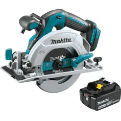 Makita 18V LXT Brushless 6‑1/2 in. Cordless Circular Saw with Lithium‑Ion Battery Bundle (5 Ah)
