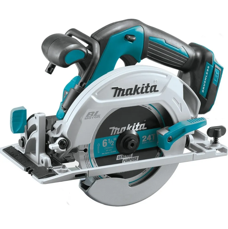 Makita 18V LXT Brushless 6‑1/2 in. Cordless Circular Saw with Lithium‑Ion Battery Bundle (5 Ah)