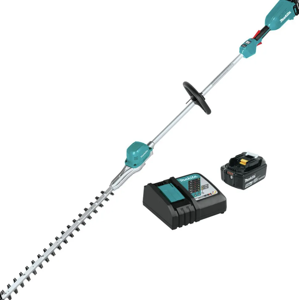 Makita 18V LXT Brushless Lithium-Ion 24 in. Cordless Pole Hedge Trimmer Kit (5 Ah)
