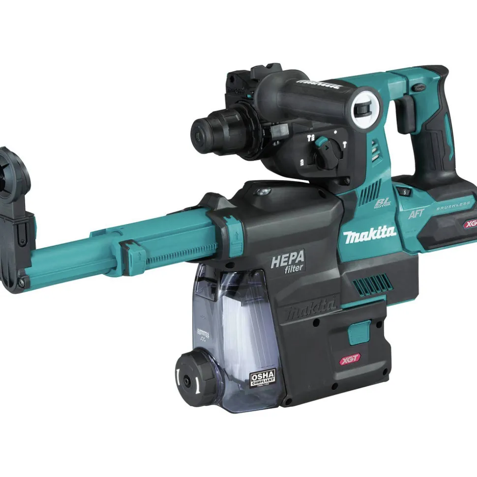 Makita 40V max XGT AWS Capable Brushless Lithium-Ion 1-1/8 in. Cordless AVT Rotary Hammer with Dust Extractor, accepts SDS-MAX, AFT bits (Tool Only)