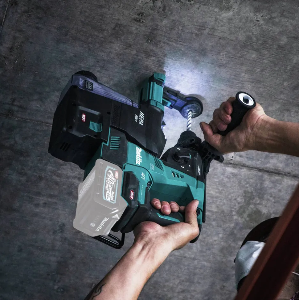 Makita 40V max XGT AWS Capable Brushless Lithium-Ion 1-1/8 in. Cordless AVT Rotary Hammer with Dust Extractor, accepts SDS-MAX, AFT bits (Tool Only)
