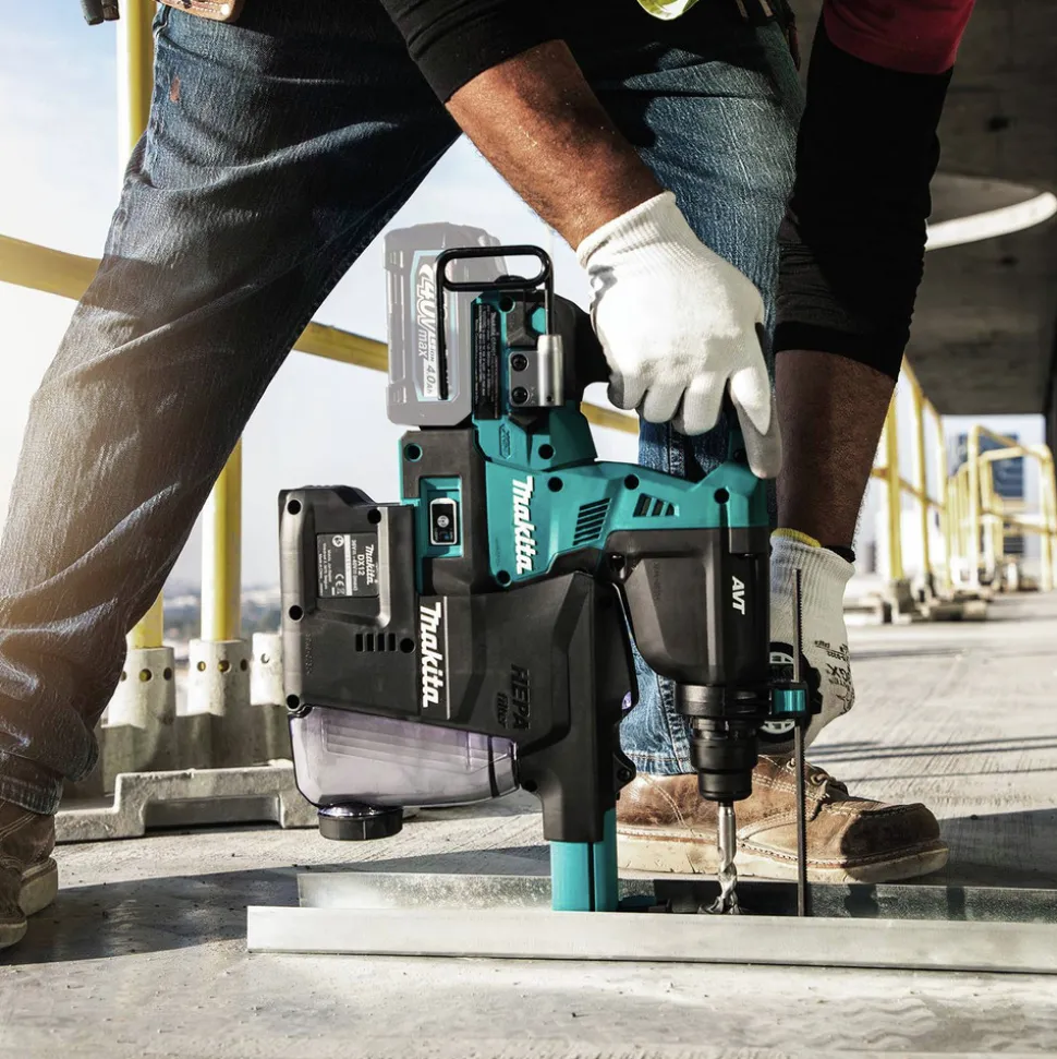 Makita 40V max XGT AWS Capable Brushless Lithium-Ion 1-1/8 in. Cordless AVT Rotary Hammer with Dust Extractor, accepts SDS-MAX, AFT bits (Tool Only)