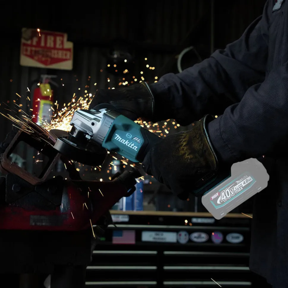 Makita 40V max XGT Brushless Lithium-Ion 4-1/2 in./5 in. Cordless Paddle Switch Angle Grinder with Electric Brake (Tool Only)