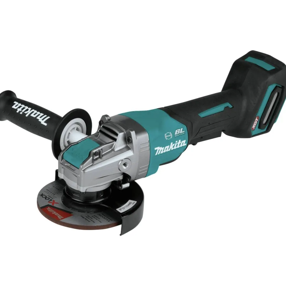 Makita 40V MAX XGT Brushless Lithium-Ion 5 in. Cordless X-LOCK Paddle Switch Angle Grinder (Tool Only)
