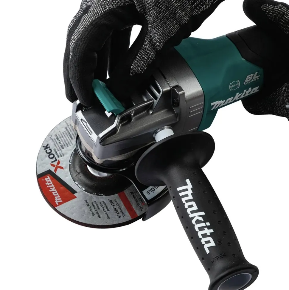 Makita 40V MAX XGT Brushless Lithium-Ion 5 in. Cordless X-LOCK Paddle Switch Angle Grinder (Tool Only)