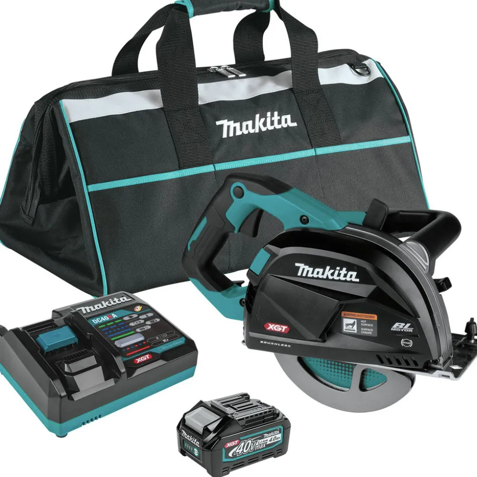 Makita 40V max XGT Brushless Lithium-Ion 7-1/4 in. Cordless Metal Cutting Saw Kit with Electric Brake and Chip Collector (4 Ah)