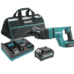 Makita 40V max XGT Brushless Lithium-Ion 1-1/8 in. Cordless AFT/AWS Capable Accepts SDS-PLUS Bits AVT D-Handle Rotary Hammer Kit (4 Ah)