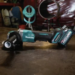 Makita 40V MAX XGT Brushless Lithium-Ion Cordless 5 in. X-LOCK Paddle Switch Angle Grinder Kit with Electric Brake (4 Ah)