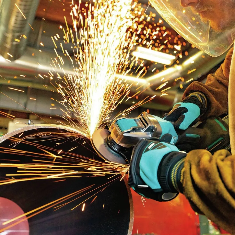 Makita 40V MAX XGT Brushless Lithium-Ion Cordless 5 in. X-LOCK Paddle Switch Angle Grinder Kit with Electric Brake (4 Ah)