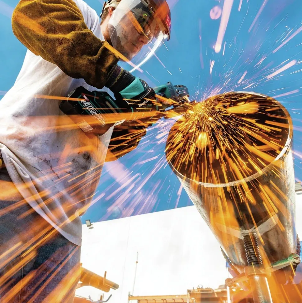 Makita 40V MAX XGT Brushless Lithium-Ion Cordless 5 in. X-LOCK Paddle Switch Angle Grinder Kit with Electric Brake (4 Ah)