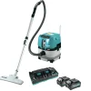 Makita 40V max XGT Brushless Lithium-Ion 2.1 Gallon Cordless Wet/Dry Dust Extractor Vacuum Kit with 2 Batteries (4 Ah)