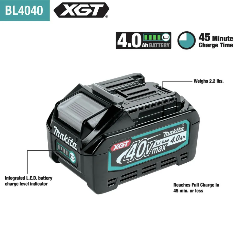 Makita 40V max XGT Brushless Lithium-Ion 7 in. Cordless Polisher Kit (4 Ah)