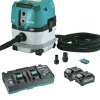 Makita 40V max XGT Brushless Lithium-Ion 2.1 Gallon Cordless AWS HEPA Filter Dry Dust Extractor Kit (4 Ah)